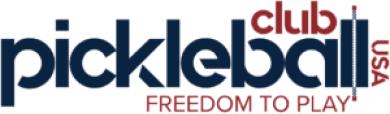 Pickleball Club USA logo with the slogan "Freedom to Play."