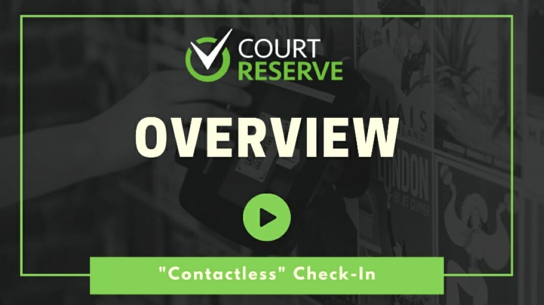 Court Reserve Overview screen with 