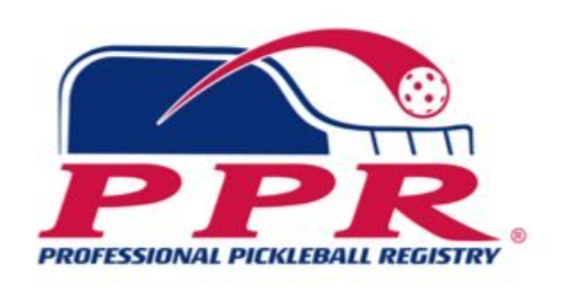 PPR logo: stylized paddle, pickleball, text "Professional Pickleball Registry".