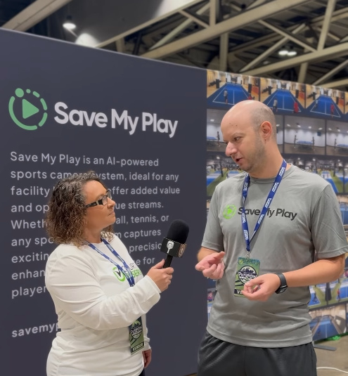 David Fox, CEO of SaveMyPlay, interviewed by CourtReserve's Michelle Mallard at PickleCon 2024