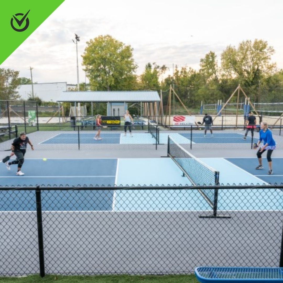 Photo of Pickleball Charolotte's outdoor courts with players