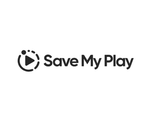 Save My Play logo with a play button icon