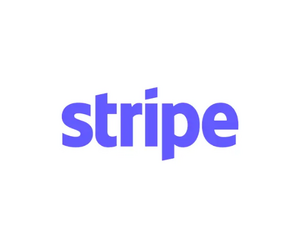 Stripe logo in blue text