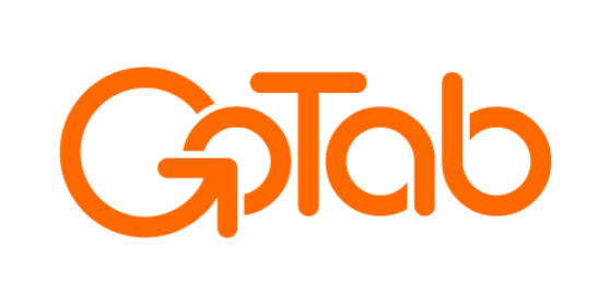 GoTab logo in orange letters