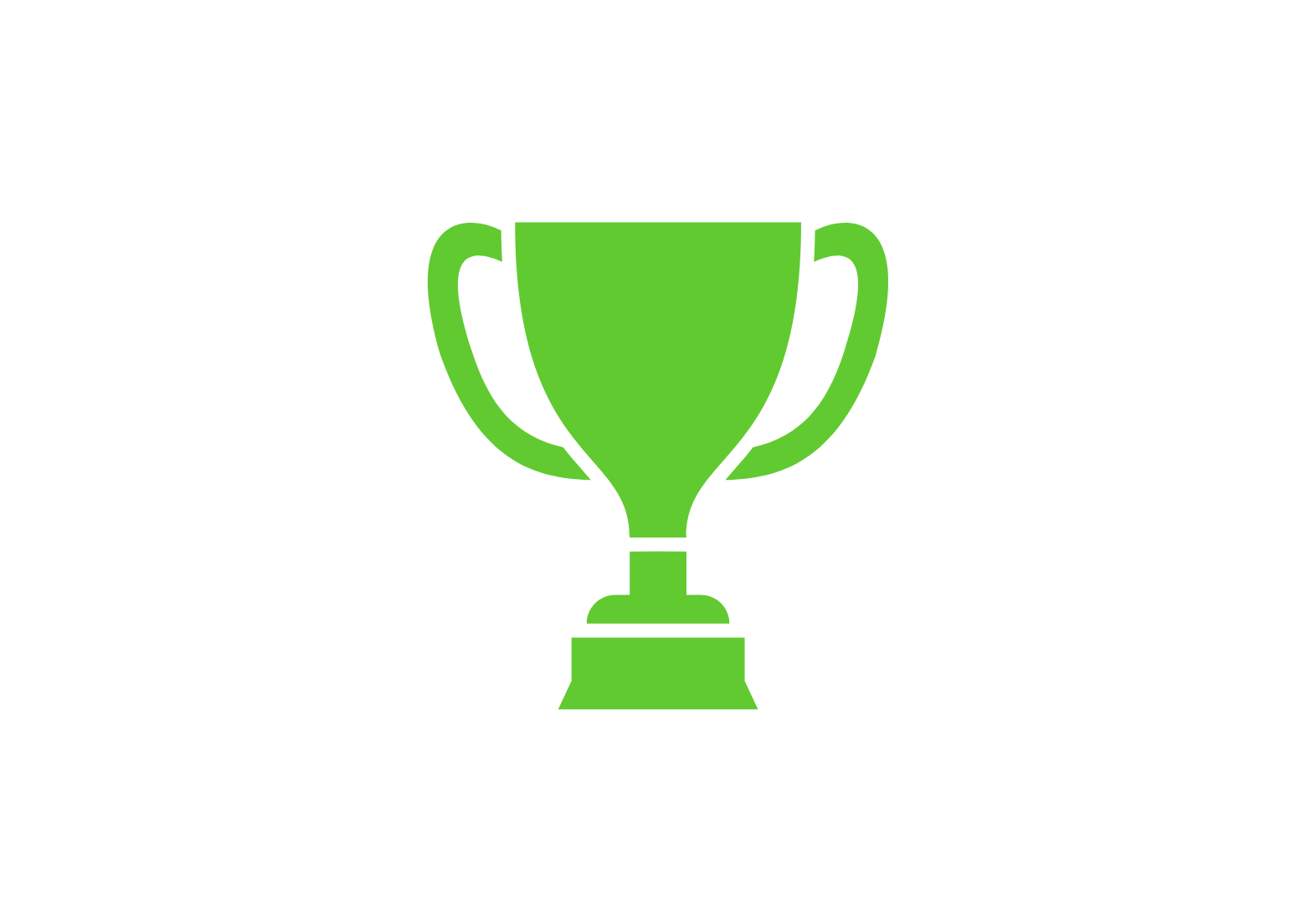 get the job done Green trophy icon